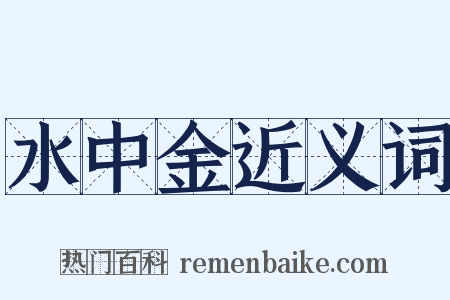 水中金近义词是什么意思的图片